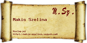 Makis Szelina névjegykártya